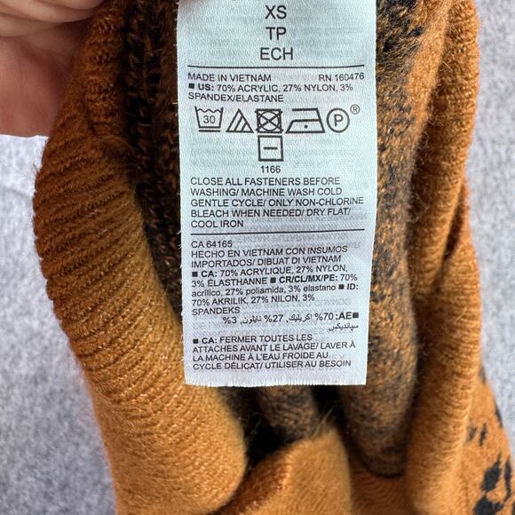 Old Navy Women's Oversized XS Leopard Carmel/Black Cardigan - Picture 6 of 8